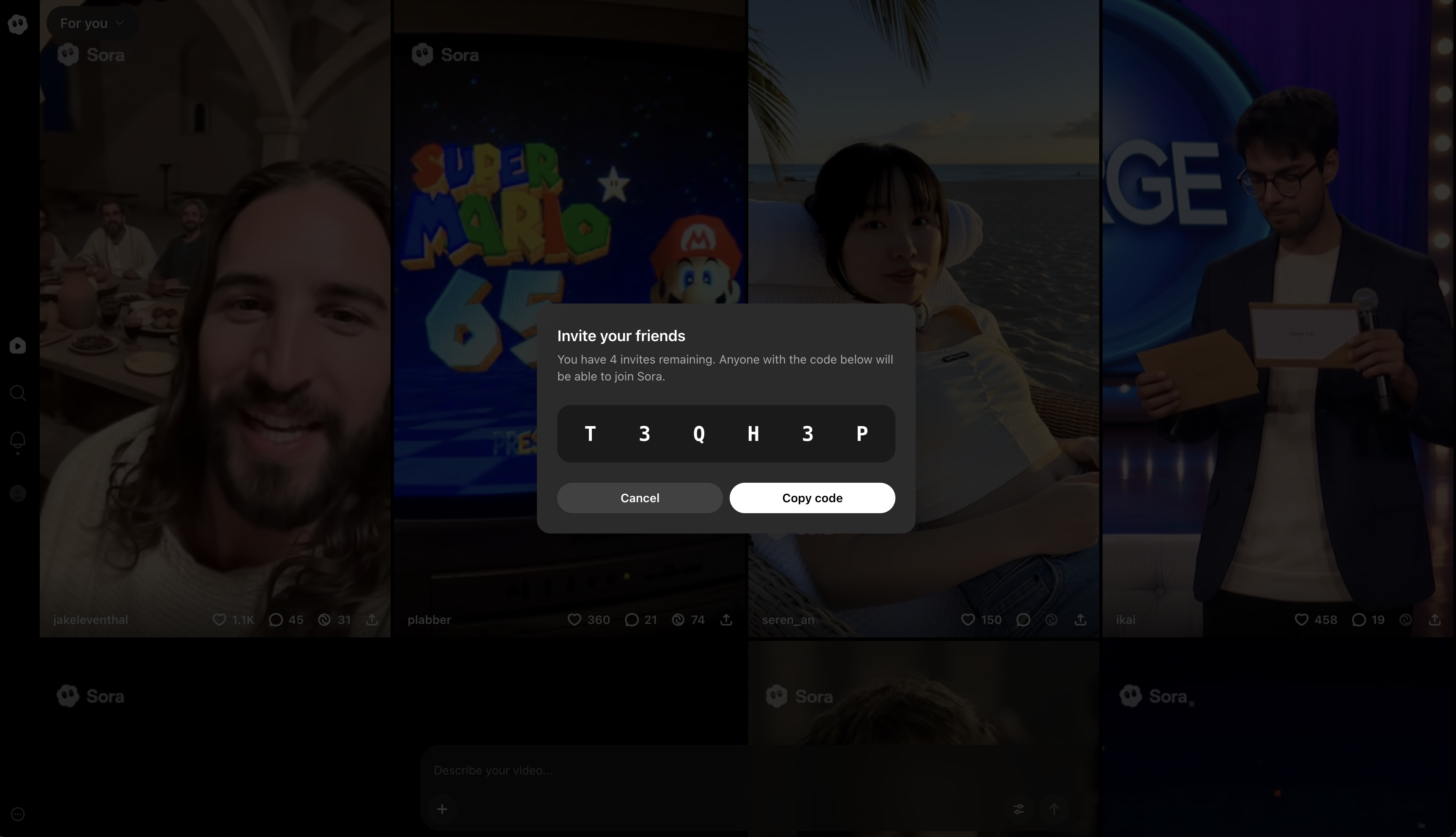 Step 2: Copy your invite code